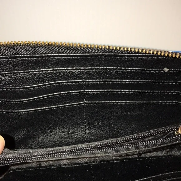 Steve Madden Black Floral accordion Women's Wallet - Picture 10 of 12